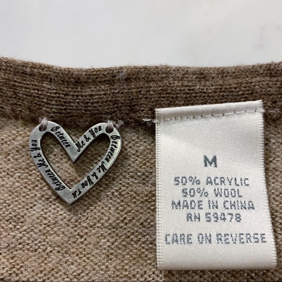 Neutral Color Stripe Dress with Long Sleeves - Picture 13 of 13